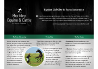 Berkley Equine & Cattle – Farm & Liability Brochure